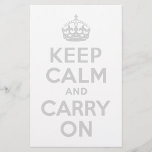 Light Grey Keep Calm and Carry On