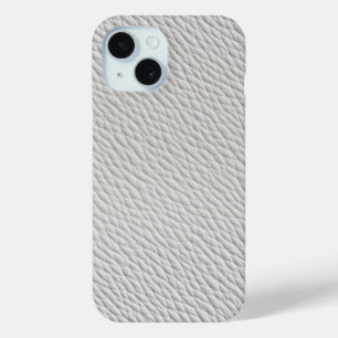 Light Grey Leather Textured Phone Case