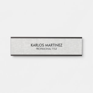 Light Grey Linen Immigration Attorney Door Sign