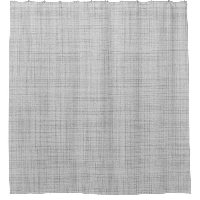 Light-Grey Linen-Look Shower Curtain (Front)