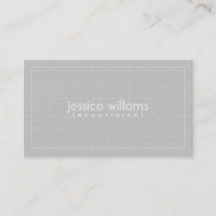 Light Grey Linen Print Business Card