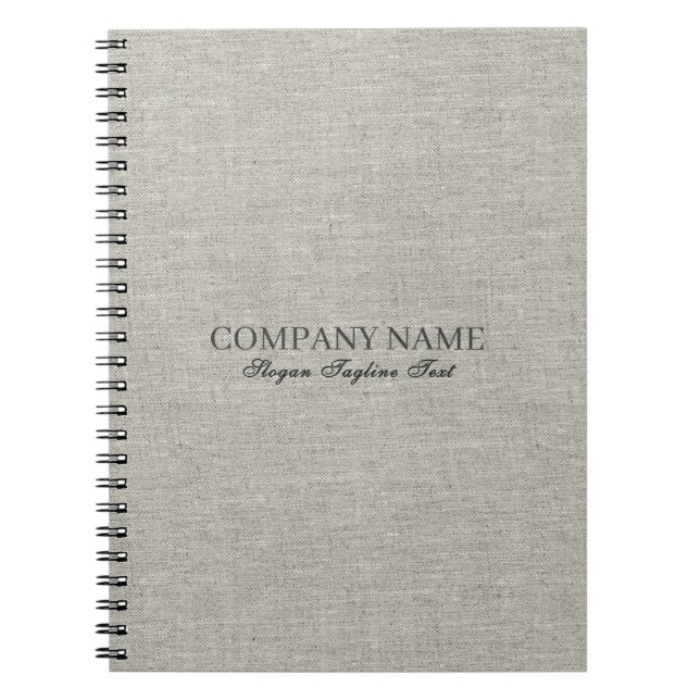 Light Grey Linen Texture Notebook (Front)