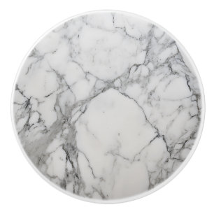Light Grey Marble Pattern Ceramic Knob
