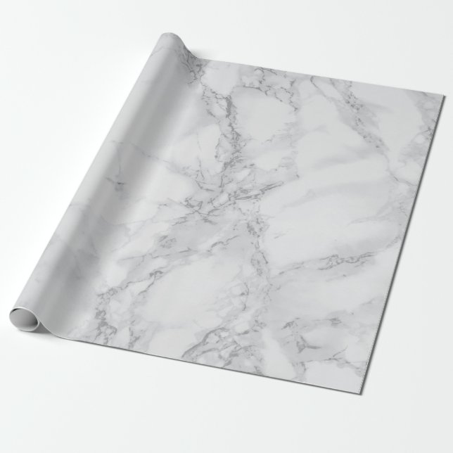 Light Grey Marble Texture Look Wrapping Paper (Unrolled)