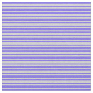Light Grey & Medium Slate Blue Coloured Stripes Fabric