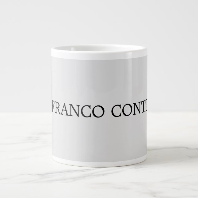 Light Grey Minimalist Plain Modern Large Coffee Mug (Front)