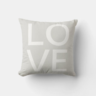 Light Grey modern simple Love Cushion