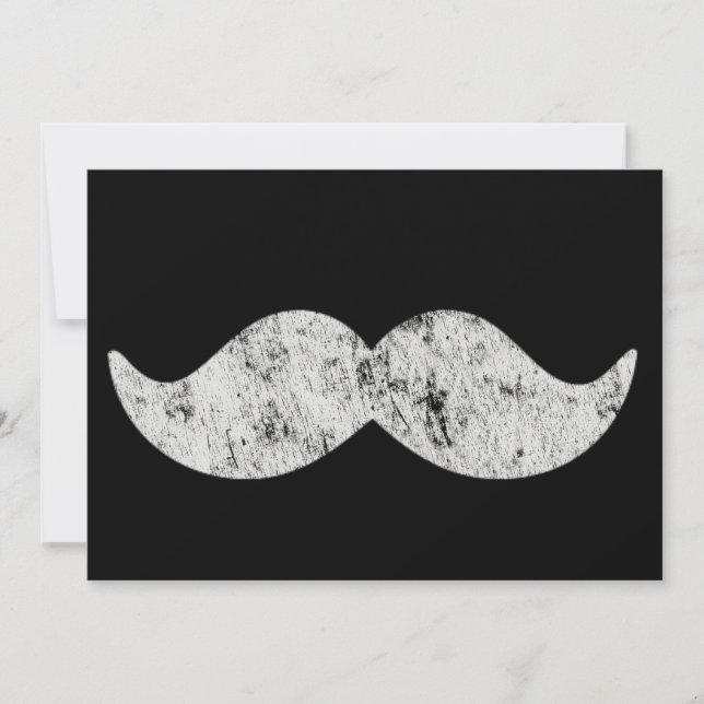 Light Grey Moustache (letterpress style) (Front)