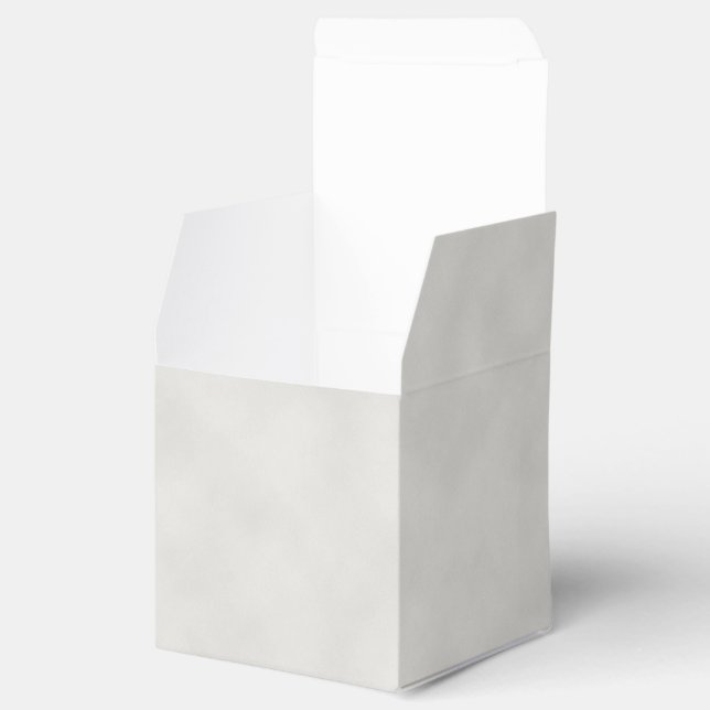 Light Grey Parchment Texture Background Favour Box (Opened)