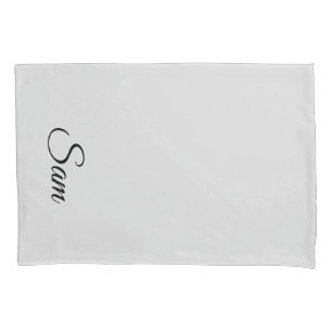Light Grey Personalised Pillowcase