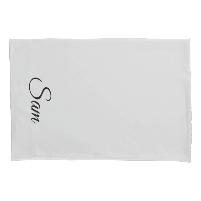 Light Grey Personalised Pillowcase (Front)