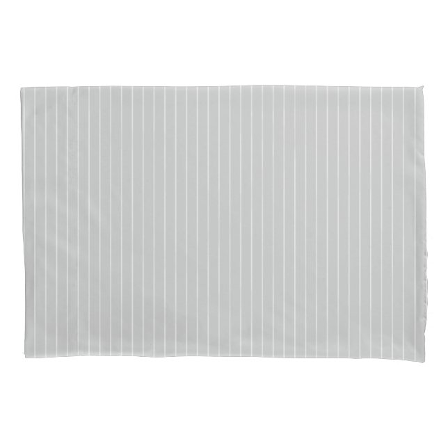 Light grey pinstripes pillowcase (Front)