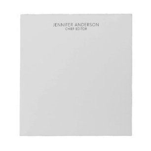 Light Grey Professional Modern Plain Minimalist Notepad