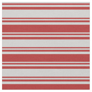 Light Grey & Red Coloured Stripes Fabric