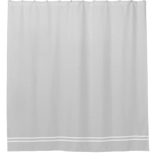 Light Grey Shower Curtain Double Line, Light Grey Shower Curtain