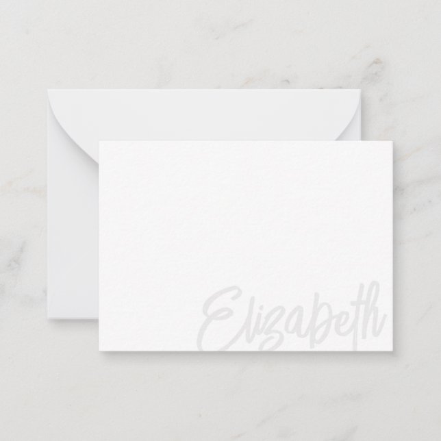 Light Grey Signature Name  Card (Front)