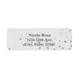 Light Grey & Silver Shiny Confetti Dots Modern