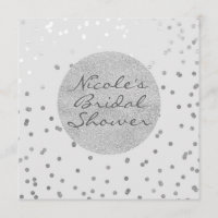 Light Grey & Silver Shiny Confetti Dots Modern