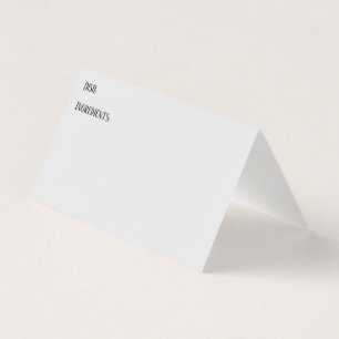 Light Grey, Simple Potluck Dish Recipe Tent Cards