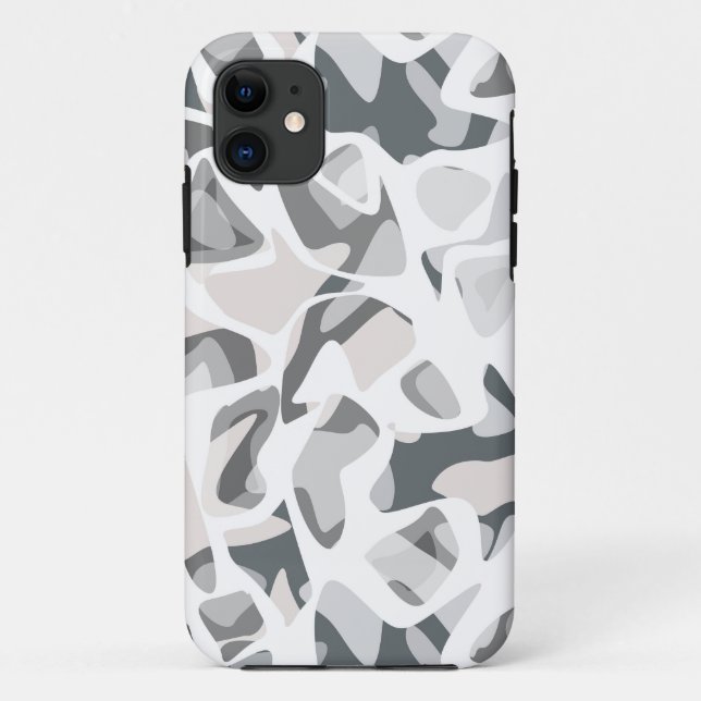 Light Grey Spots Abstract spotted pattern  Case-Mate iPhone Case (Back)