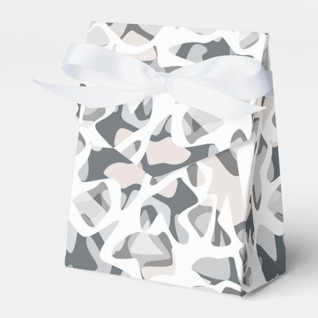 Light Grey Spots Abstract spotted pattern  Favour Box (Front Side)