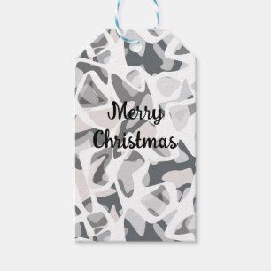 Light Grey Spots Abstract spotted pattern  Gift Tags