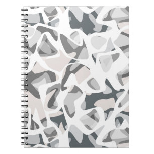 Light Grey Spots Abstract spotted pattern  Notebook
