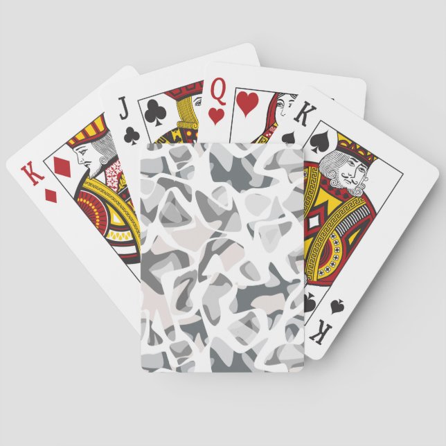 Light Grey Spots Abstract spotted pattern  Playing Cards (Back)