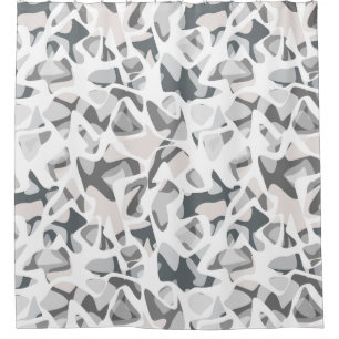 Light Grey Spots Abstract spotted pattern Shower Curtain