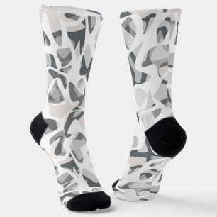 Light Grey Spots Abstract spotted pattern Socks