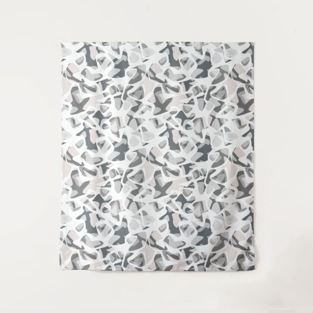 Light Grey Spots Abstract spotted pattern  Tapestry (Front)