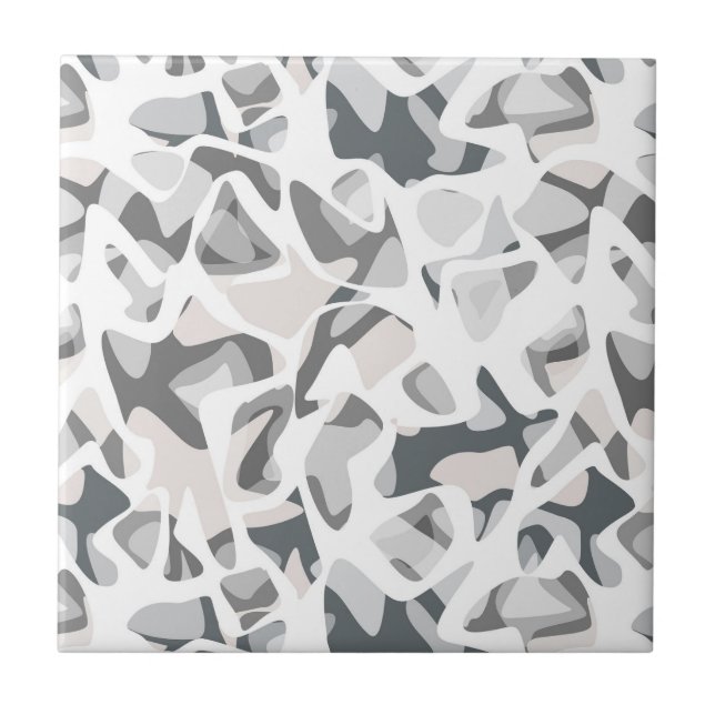 Light Grey Spots Abstract spotted pattern  Tile (Front)