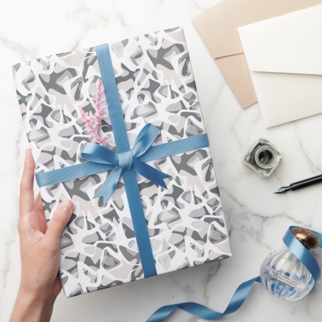 Light Grey Spots Abstract spotted pattern  Wrapping Paper (Gifting)