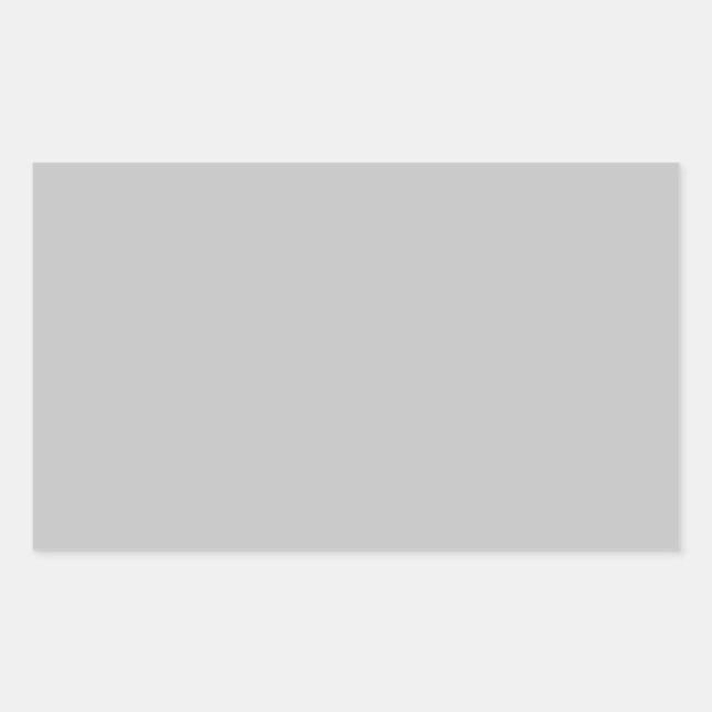 Light Grey Stone Colour Solid Background Grey Clou Rectangular Sticker (Front)