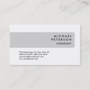 Light Grey Stripe White Background Business Card