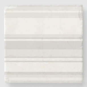 Light grey stripes stone coaster