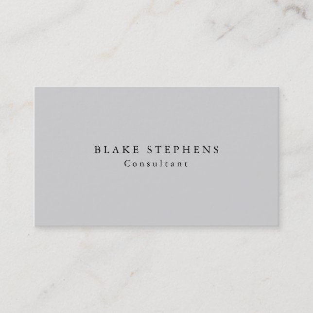 Light Grey Unique Original Classical Professional Business Card (Front)