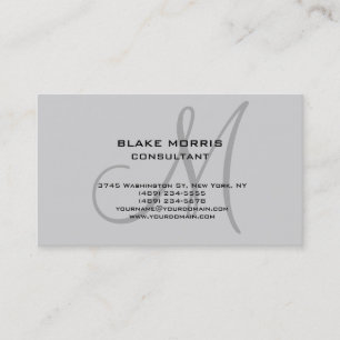 Light Grey Unique Original Classical Professional Business Card