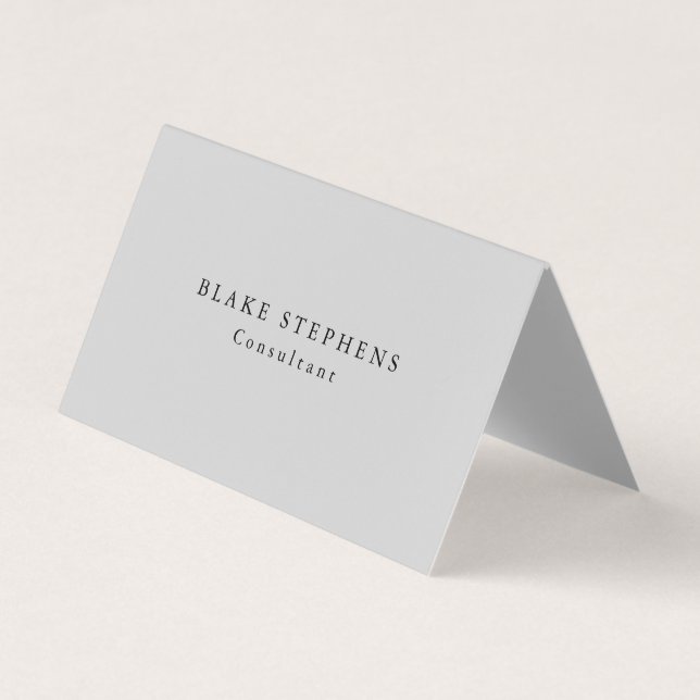 Light Grey Unique Original Classical Professional Business Card (Front)