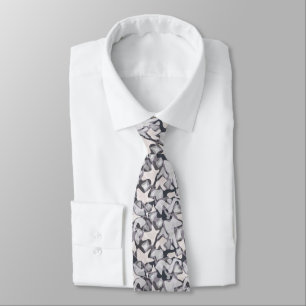 Light grey-white grey light grey abstract throw tie