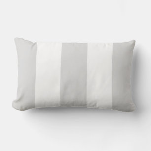 Light Grey White Huge Stripes Lumbar Cushion