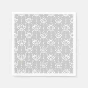 Light grey white in art deco style. napkin
