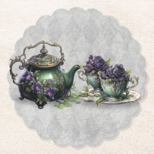 Light Grey Witches Tea Enchanting Brew Coaster