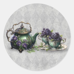 Light Grey Witches Tea Enchanting Brew Sticker