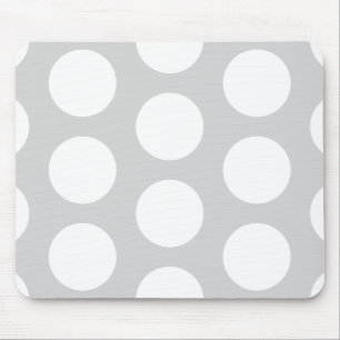 Light Grey with Dots Mouse Mat