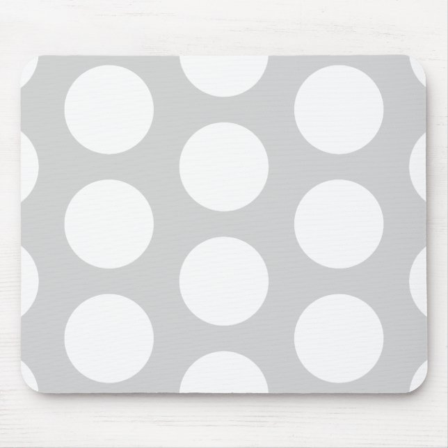 Light Grey with Dots Mouse Mat (Front)