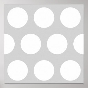Light Grey with Dots Poster