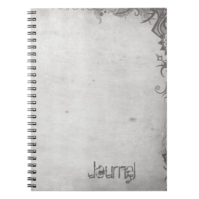 Light Grunge Style Spiral bound Journal Notebook (Front)