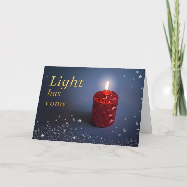 Light has come Christian Christmas card (Front)