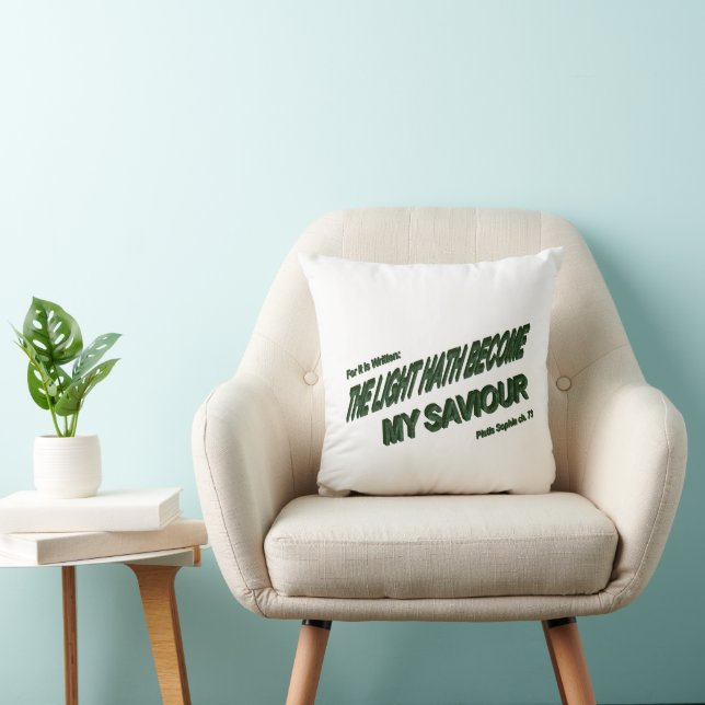Light Hath Become My Saviour - Green Cushion (Chair)